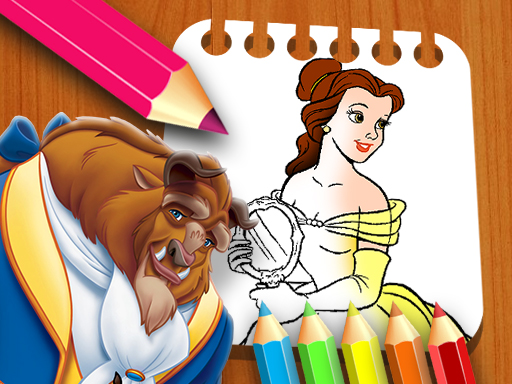 Image Beauty and the Beast coloring book
